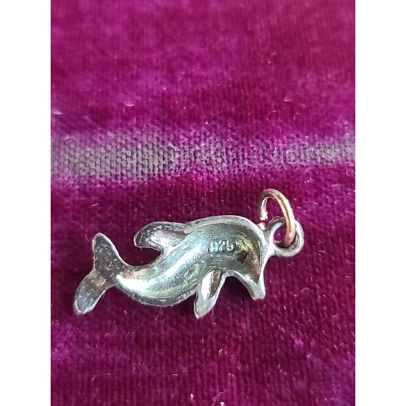 925 Dolphin Charm Pendant Vintage - Picture 4 of 10